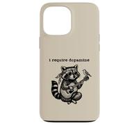 I Require Dopamine Retro Boho Funny Raccoon Acoustic Guitar Case for iPhone 13 Pro Max