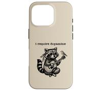 I Require Dopamine Retro Boho Funny Raccoon Acoustic Guitar Case for iPhone 16 Pro