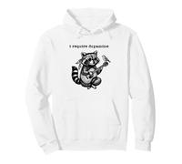 I Require Dopamine Retro Boho Funny Raccoon Acoustic Guitar Pullover Hoodie