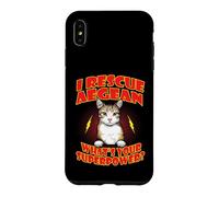 I Rescue Aegean Cat what's Your Superpower Funny Cats Lover Case for iPhone XS Max