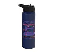 I Rescue Fabric Trapped Quilt Shop Hero Stainless Steel Insulated Water Bottle