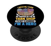 I Rescue Yarn Trapped In The Yarn Shop PopSockets Adhesive PopGrip