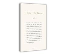 I Ride The Wind And Waves Affirmation Inspirational Art Poster Canvas Poster Bedroom Decor Landscape Office Room Decor Gift 08x12inch(20x30cm)