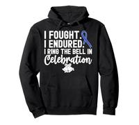 I Ring The Bell In Celebration Blue Ribbon Colon Cancer Pullover Hoodie