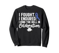I Ring The Bell In Celebration Blue Ribbon Colon Cancer Sweatshirt