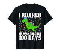I Roared My Way Through 100 Days Dinosaur 100th Day School T-Shirt