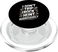 I Rock Hunt Aggressively Funny Rockhound Crystal Collector PopSockets PopGrip for MagSafe