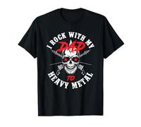 I Rock With My Dad To Heavy Metal Child Son Daughter Rock T-Shirt