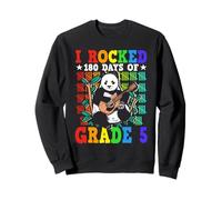 I Rocked 180 Days Of Grade 5 Panda Guitar Last Day Of School Sweatshirt