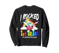 I Rocked 1st Grade Unicorn Guitar Last Day Of School Sweatshirt