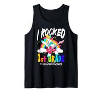 I Rocked 1st Grade Unicorn Guitar Last Day of School Tank Top