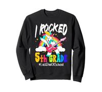 I Rocked 5th Grade Cute Unicorn Guitar Last Day Of School Sweatshirt