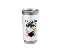 I Rocked Grade 7 Drums, Drummer Music Exam Musician Stainless Steel Insulated Tumbler