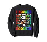 I Rocked Kindergarten Cute Panda Guitar Last Day Of School Sweatshirt