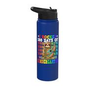 I Rocked Kindergarten Cute Sloth Guitar Last Day of School Stainless Steel Insulated Water Bottle