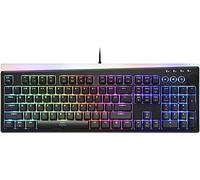 i-rocks K71M RGB Mechanical Gaming Keyboard with Media Control Knob, Gateron Switches (Brown), 104 Keys w/Full NKRO, PBT Keycaps, Multimedia Hotkeys, Detachable USB-C Cable and Onboard Storage, Black