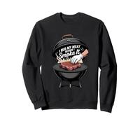 I Rub My Meat Before I Smoke It BBQ Fun Sweatshirt