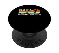 I Run 13.1 Half Marathon Runner So I Can Eat Full Pizzas PopSockets Adhesive PopGrip