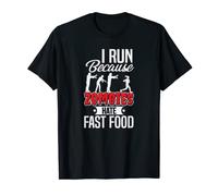I Run Because Zombies Hate Fast Food Runner T-Shirt