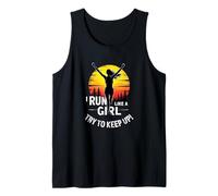 I Run Marathons Like A Girl Funny Sarcastic Women Runners Tank Top