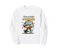 I Run on Coffee and Sarcasm Funny Duck Lover Sweatshirt