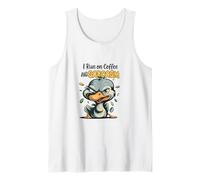 I Run on Coffee and Sarcasm Funny Duck Lover Tank Top