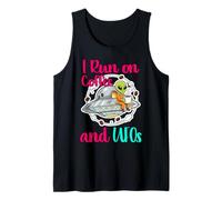I Run on Coffee and UFOs Flying Saucers Morning Astronomer Tank Top