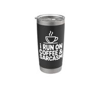 I Run On Coffee & Sarcasm Coffee Lover Stainless Steel Insulated Tumbler