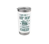I Run On Hip Hop and Christmas Cheer Matching X-Mas Squad Stainless Steel Insulated Tumbler