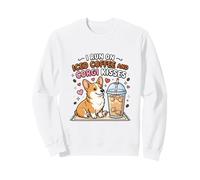 I Run On Iced Coffee And Corgi Kisses Cute Dog Sweatshirt