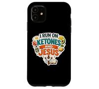 I Run On Ketones And Jesus Christ Christian Ketogenic Keto Case for iPhone 11