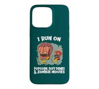I Run On Popcorn Soft Drinks Zombie Movies Funny Halloween Case for iPhone 15 Pro Max