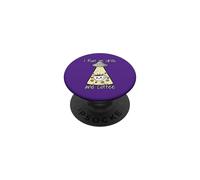 I Run on UFOs and Coffee Flying Saucers Morning Astronomer PopSockets Adhesive PopGrip