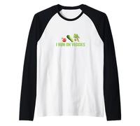 I Run on Veggies Raglan Baseball Tee