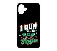 I Run On Veggies Vegan Runner Case for iPhone 16 Plus