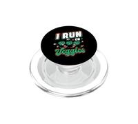 I Run On Veggies Vegan Runner PopSockets PopGrip for MagSafe