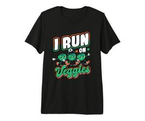 I Run On Veggies Vegan Runner Premium T-Shirt