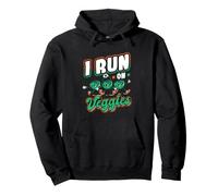 I Run On Veggies Vegan Runner Pullover Hoodie