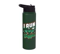 I Run On Veggies Vegan Runner Stainless Steel Insulated Water Bottle