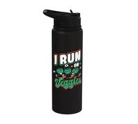 I Run On Veggies Vegan Runner Stainless Steel Insulated Water Bottle