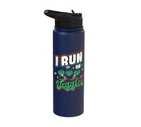 I Run On Veggies Vegan Runner Stainless Steel Insulated Water Bottle