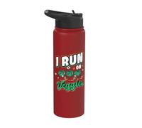 I Run On Veggies Vegan Runner Stainless Steel Insulated Water Bottle