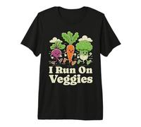 I Run On Veggies Vegan Vegetarian Vegetables Running Premium T-Shirt