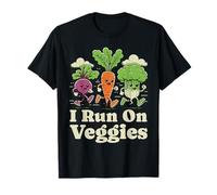 I Run On Veggies Vegan Vegetarian Vegetables Running T-Shirt