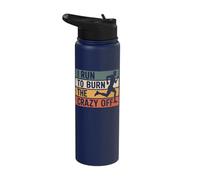 I Run to Burn The Crazy Off Stainless Steel Insulated Water Bottle