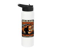 I Run Toward Smoke Everyone Runs from Wildland Firefighter Stainless Steel Insulated Water Bottle