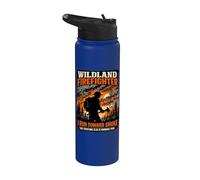 I Run Toward Smoke Everyone Runs from Wildland Firefighter Stainless Steel Insulated Water Bottle