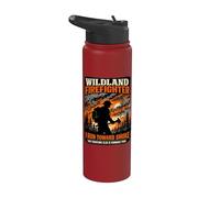 I Run Toward Smoke Everyone Runs from Wildland Firefighter Stainless Steel Insulated Water Bottle