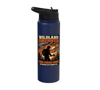 I Run Toward Smoke Everyone Runs from Wildland Firefighter Stainless Steel Insulated Water Bottle