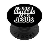 I Rung On Ketones And Jesus Christ Christian Keto Ketogenic PopSockets Adhesive PopGrip